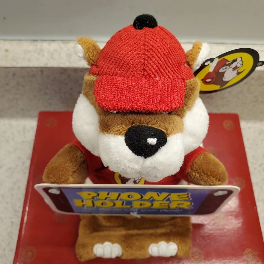 NWT BUC-EE'S Beaver Plush • Mobile / iPhone Holder • New Tag Hold Recipes Photos